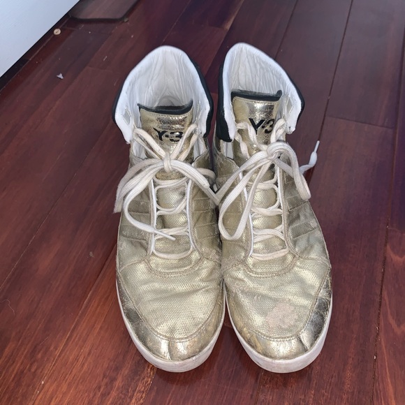 Y-3 Metallic Gold Sneakers - Picture 3 of 6